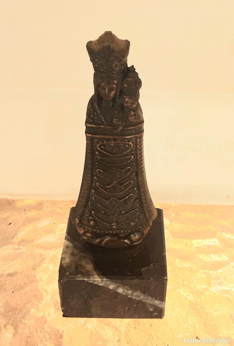 Militaria: Virgen de Loreto (Patrona Ej&eacute;rcito del Aire) sobre pie m&aacute;rmol a&ntilde;os 80