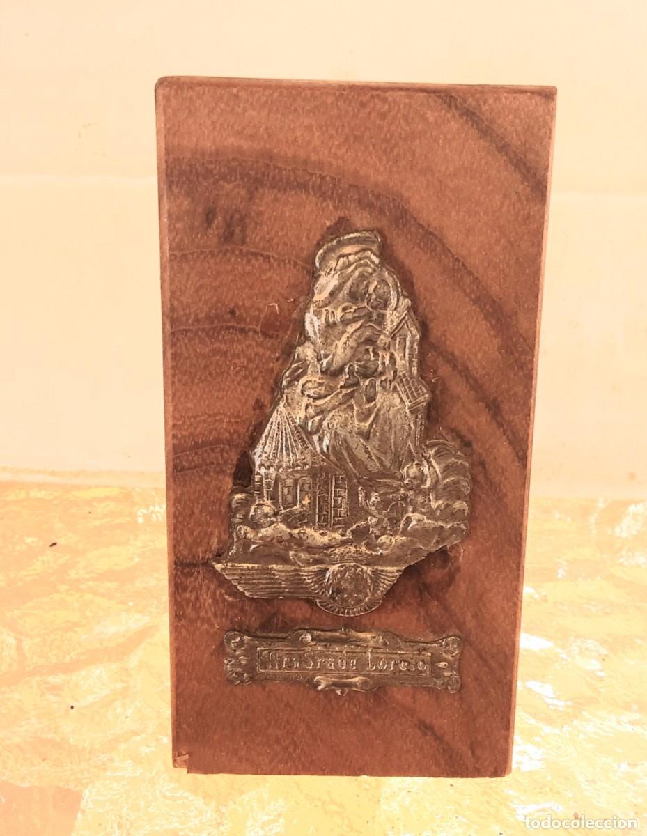 Militaria: Virgen de Loreto (Patrona Ej&eacute;rcito del Aire) sobre madera a&ntilde;os 80