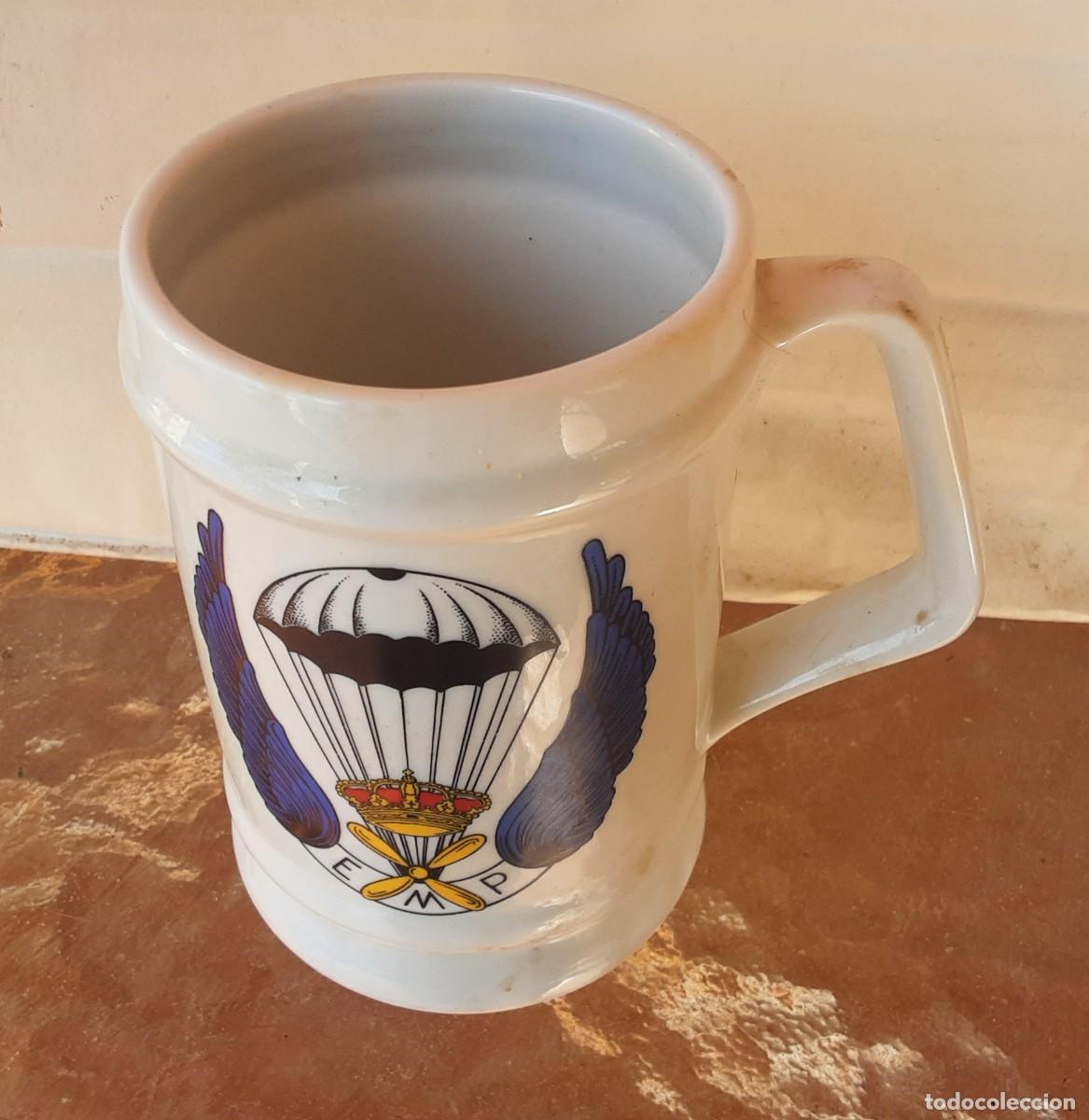 Militaria: Jarra cer&aacute;mica Escuela Militar Paracaidismo (Alcantarilla, Murcia) Ej&eacute;rcito del Aire a&ntilde;os 80