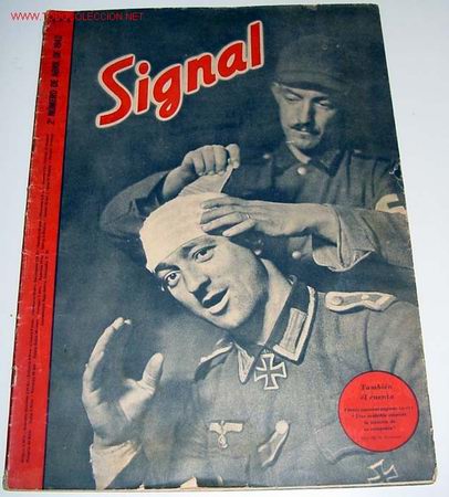 Military Antiques: ANTIGUA REVISTA SIGNAL - n&ordm; 2&ordm; ABRIL 1942 - 47 PAGINAS - 37 X 27 CMS. SI TIENE POSTER (PAGINA CENTRA