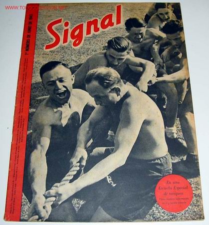 Military Antiques: ANTIGUA REVISTA SIGNAL - n&ordm; 1&ordm; JUNIO 1943 - 47 PAGINAS - 37 X 27 CMS. SI TIENE POSTER (PAGINA CENTRA