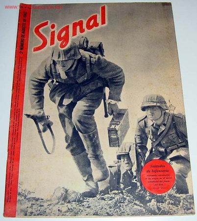 Military Antiques: ANTIGUA REVISTA SIGNAL - n&ordm; 2&ordm; AGOSTO 1942 - 47 PAGINAS - 37 X 27 CMS. SI TIENE POSTER (PAGINA CENTR