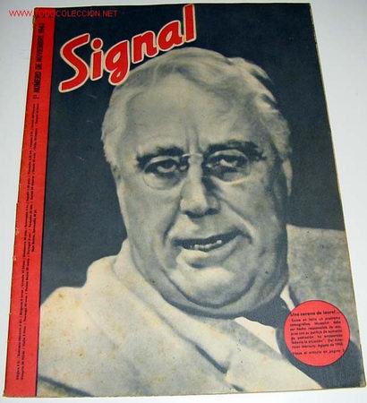 Militaria: ANTIGUA REVISTA SIGNAL - n&ordm; 1&ordm; NOVIEMBRE 1943 - 47 PAGINAS - 37 X 27 CMS. SI TIENE POSTER (PAGINA CE
