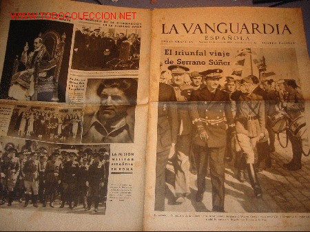 Militaria: DIARIO LA VANGUARDIA a&ntilde;o 1939
