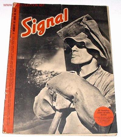 Military Antiques: ANTIGUA REVISTA SIGNAL PRIMER  NUMERO DE ABRIL  1942 - MIDE 36 X 27 CMS.