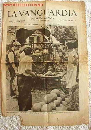 Military Antiques: Peri&oacute;dico ''La Vanguardia'', 14 de agosto de 1936