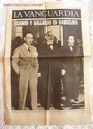 Militaria: Peri&oacute;dico ''La Vanguardia'', 19 de septiembre de 1936