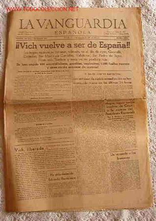 Militaria: Peri&oacute;dico 'La Vanguardia Espa&ntilde;ola', 2 de febrero de 1939