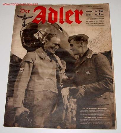 Militaria: ANTIGUA REVISTA DER ADLER HEFT 6 - BERLIN 25 MARZO 1941 - 33 X 26 CMS. - 29 PAGINAS