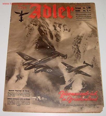 Militaria: ANTIGUA REVISTA DER ADLER HEFT 10 - BERLIN 20 MAYO 1941 - 33 X 26 CMS. - 29 PAGINAS