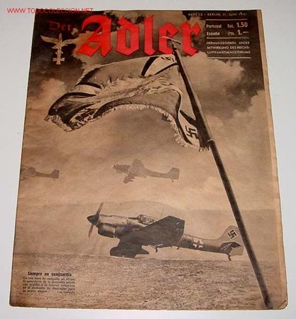 Militaria: ANTIGUA REVISTA DER ADLER HEFT 12 - BERLIN 17 JUNIO 1941 - 33 X 26 CMS. - 29 PAGINAS