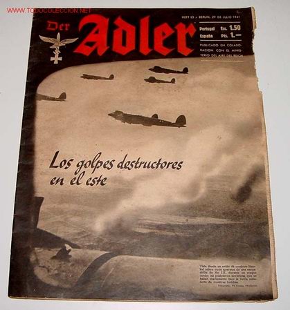 Militaria: ANTIGUA REVISTA DER ADLER HEFT 15 - BERLIN 29 JULIO 1941 - 33 X 26 CMS. - 29 PAGINAS