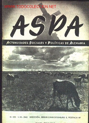 Military Antiques: Revista alemana Aspa, n&ordm; 123. Actualidades socoales y politicas alemanas.