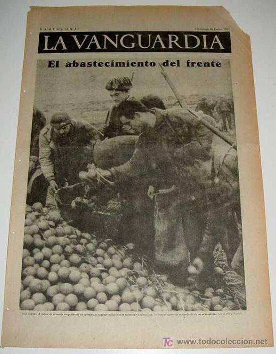Military Antiques: LA VANGUARDIA - GUERRA CIVIL - 4 PAG - 10 DE ENERO DE 1937 - MUCHAS FOTOS - VISTO DESDE EL BANDO REP