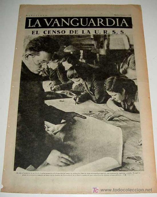 Military Antiques: LA VANGUARDIA - GUERRA CIVIL - 4 PAG - 12 DE ENERO DE 1937 - MUCHAS FOTOS - VISTO DESDE EL BANDO REP
