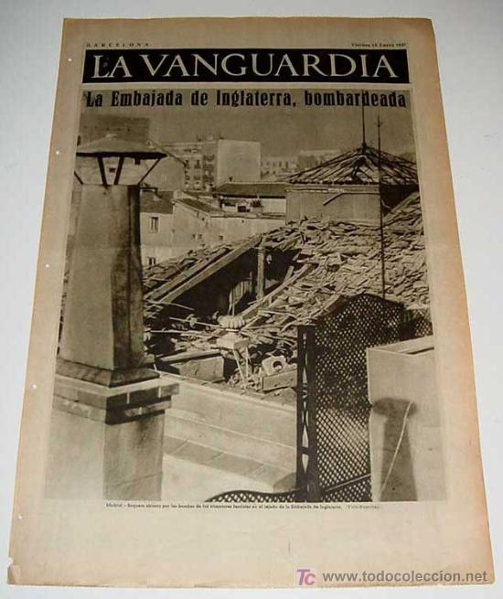 Military Antiques: LA VANGUARDIA - GUERRA CIVIL - 4 PAG - 15 DE ENERO DE 1937 - MUCHAS FOTOS - VISTO DESDE EL BANDO REP