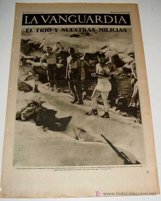 Military Antiques: LA VANGUARDIA - GUERRA CIVIL - 4 PAG - 20 DE ENERO DE 1937 - MUCHAS FOTOS - VISTO DESDE EL BANDO REP