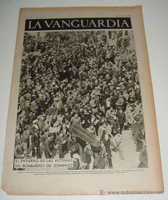 Military Antiques: LA VANGUARDIA - GUERRA CIVIL - 4 PAG - 22 DE ABRIL DE 1937 - MUCHAS FOTOS - VISTO DESDE EL BANDO REP