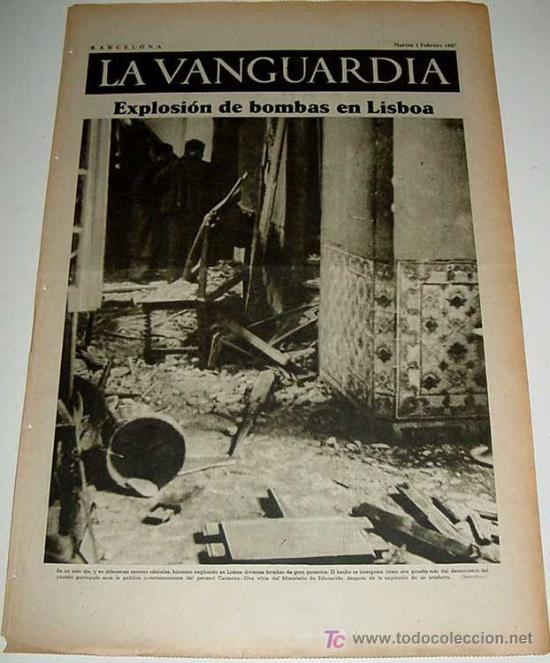 Military Antiques: LA VANGUARDIA - GUERRA CIVIL - 4 PAG - 2 DE FEBRERO DE 1937 - MUCHAS FOTOS - VISTO DESDE EL BANDO RE