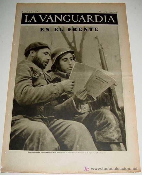 Militaria: LA VANGUARDIA - GUERRA CIVIL - 4 PAG - 12 DE FEBRERO DE 1937 - MUCHAS FOTOS - VISTO DESDE EL BANDO R