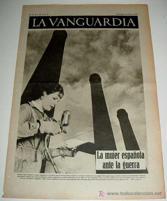 Militaria: LA VANGUARDIA - GUERRA CIVIL - 4 PAG - 21 DE FEBRERO DE 1937 - MUCHAS FOTOS - VISTO DESDE EL BANDO R