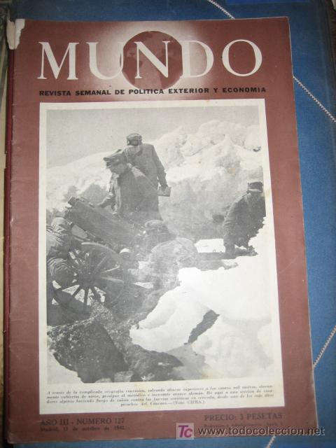 Militaria: Revista MUNDO n&ordm;127 a&ntilde;o 1942
