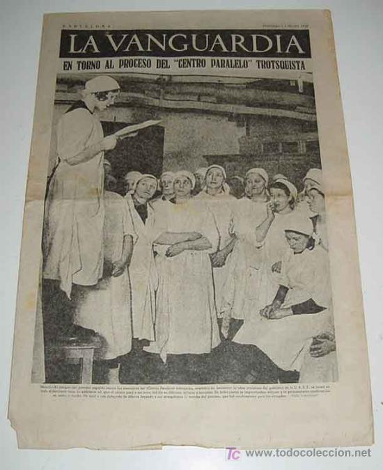 Militaria: LA VANGUARDIA - LABOR DE LA ESCUELA UNIFICADA - GUERRA CIVIL - 4 PAG - 7 DE FEBRERO DE 1937 - MUCHAS