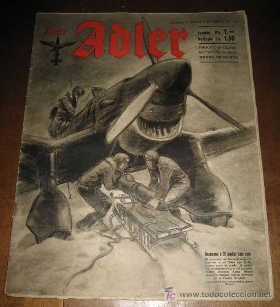 Militaria: ANTIGUA REVISTA ADLER N&ordm; 24 DE DICIEMBRE DE 1941 EN ESPA&Ntilde;OL - 32 PAGINAS APROXIMADAMENTE CON MULTITU