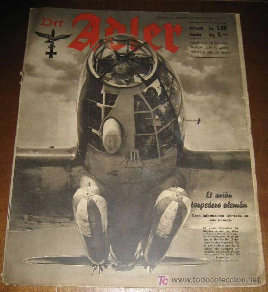 Military Antiques: ANTIGUA REVISTA ADLER N&ordm; 21 DE OCTUBRE 1941 EN ESPA&Ntilde;OL - 32 PAGINAS APROXIMADAMENTE CON MULTITUD DE
