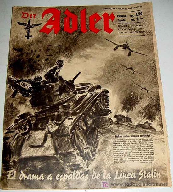 Military Antiques: ANTIGUA REVISTA ADLER - NUMERO 17 - BERLIN 26 AGOSTO 1941 - II GUERRA MUNDIAL - MUCHAS FOTOGRAFIAS.