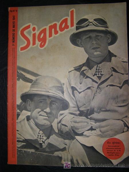 Militaria: 13. Revista alemana Signal, 2 &ordf; Guerra Mundial, 1&ordm;  n&uacute;mero  de mayo de 1941.