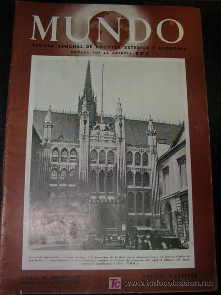 Militaria: Revista MUNDO, 2&ordf; Guerra Mundial, n&uacute;mero 23, octubre de 1940
