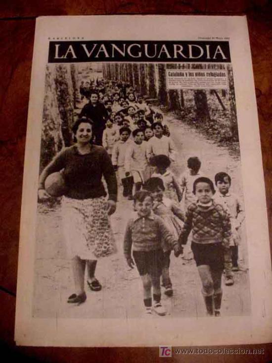 Military Antiques: LA VANGUARDIA - CATALU&Ntilde;A Y LOS NI&Ntilde;OS REFUGIADOS -  4 PAG - 23 DE MAYO DE 1937 - PLENA GUERRA CIVIL -