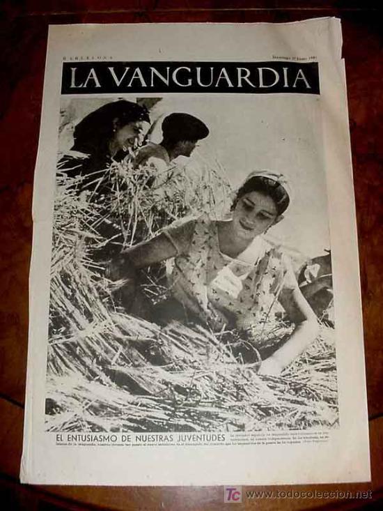 Militaria: LA VANGUARDIA - EL ENTUSIASMO DE NUESTRAS  - 4 PAG - 27 DE JUNIO DE 1937 - PLENA GUERRA CIVIL - MU