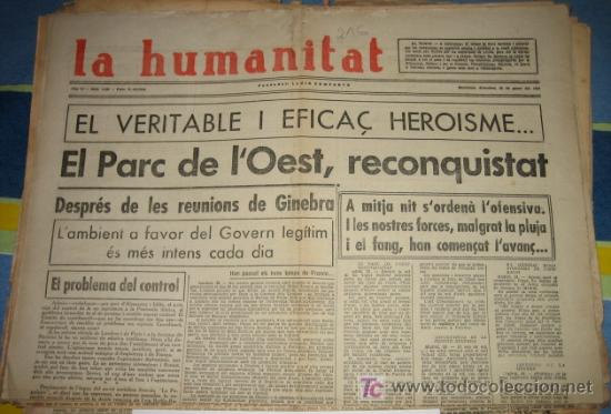 Military Antiques: La humanitat, 29 de gener del 37, El parc de l'oest, reconquistat
