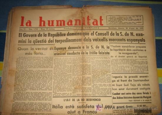 Militaria: La humanitat, 24 d'agost del 37, El Govern de la Rep&uacute;blica demana que el Consell de S. de N...