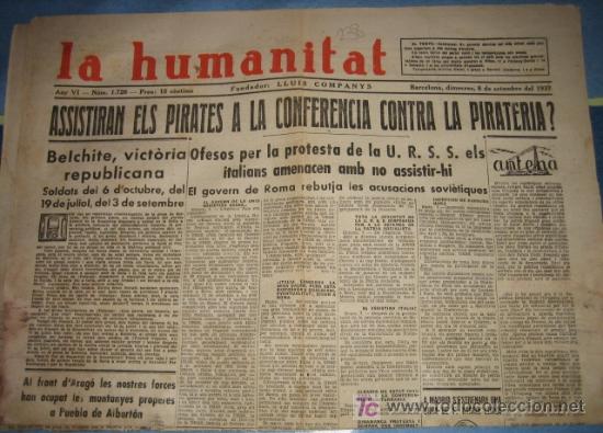 Militaria: La humanitat, 8 de setembre del 37, Assistiran els pirates a la conferencia contra la pirateria?