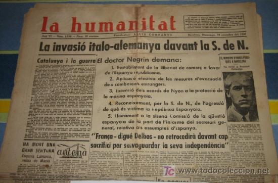 Militaria: La humanitat, 19 de setembre del 37, La invasi&oacute; italo-alemanya davant la S. de N
