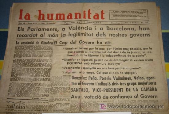 Military Antiques: La humanitat, 2 d'octubre del 37, Els Parlaments, a Val&egrave;ncia i a Barcelona han recordat...