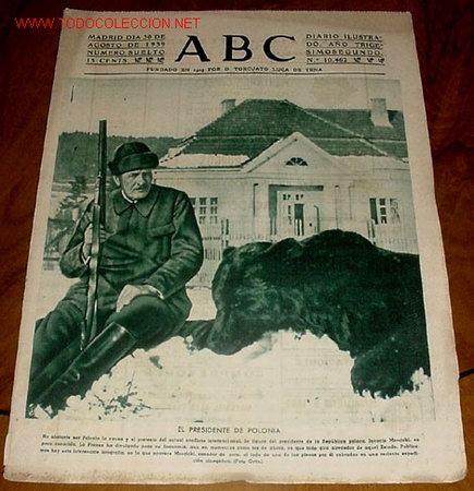 Militaria: ANTIGUO PERIODICO ABC DE 30 AGOSTO 1939 - RECIEN ACABADA LA GUERRA CIVIL