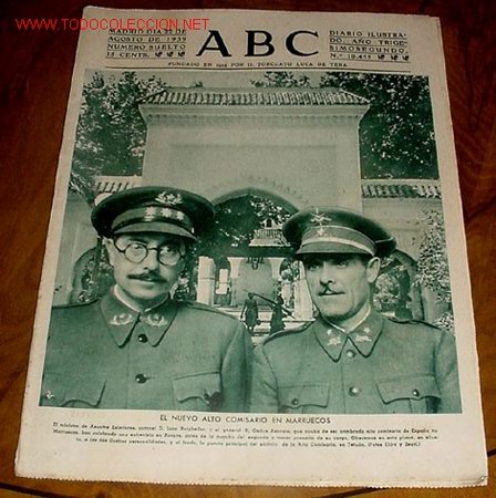 Militaria: ANTIGUO PERIODICO ABC DE 22 AGOSTO 1939 - RECIEN ACABADA LA GUERRA CIVIL