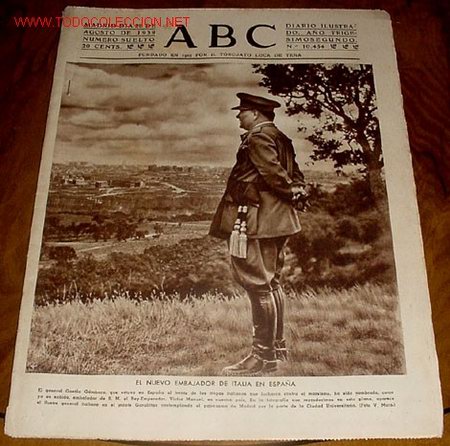 Militaria: ANTIGUO PERIODICO ABC DE 20 AGOSTO 1939 - RECIEN ACABADA LA GUERRA CIVIL