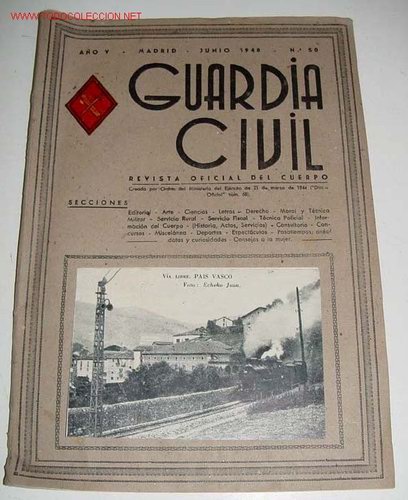 Militaria: ANTIGUA REVISTA OFICIAL DEL CUERPO DE LA GUARDIA CIVIL - CROMO ILUSTRADO EN LA PORTADA - JUNIO 1948