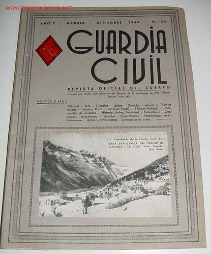 Militaria: ANTIGUA REVISTA OFICIAL DEL CUERPO DE LA GUARDIA CIVIL - CROMO ILUSTRADO EN LA PORTADA - DICIEMBRE 1