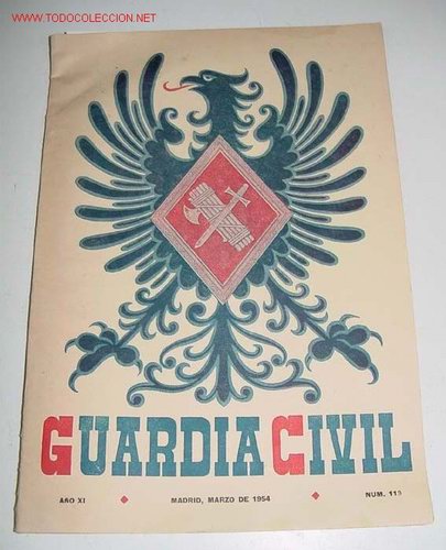 Militaria: ANTIGUA REVISTA OFICIAL DEL CUERPO DE LA GUARDIA CIVIL - CROMO ILUSTRADO EN LA PORTADA - MARZO 1954