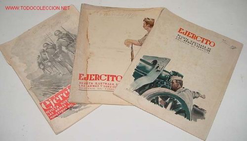 Militaria: ANTIGUO LOTE DE 2 REVISTAS EJERCITO Y 1 REVISTA GUION - MILITARES -  N&ordm; 137 (JUNIO 1951) - N&ordm; 142 (N