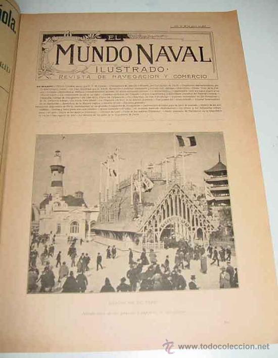 Military Antiques: REVISTA EL MUNDO NAVAL ILUSTRADO (MADRID, 30 DE JULIO 1900) - EJEMPLAR N&uacute;MERO 20 SEGUNDA EPOCA, DE L