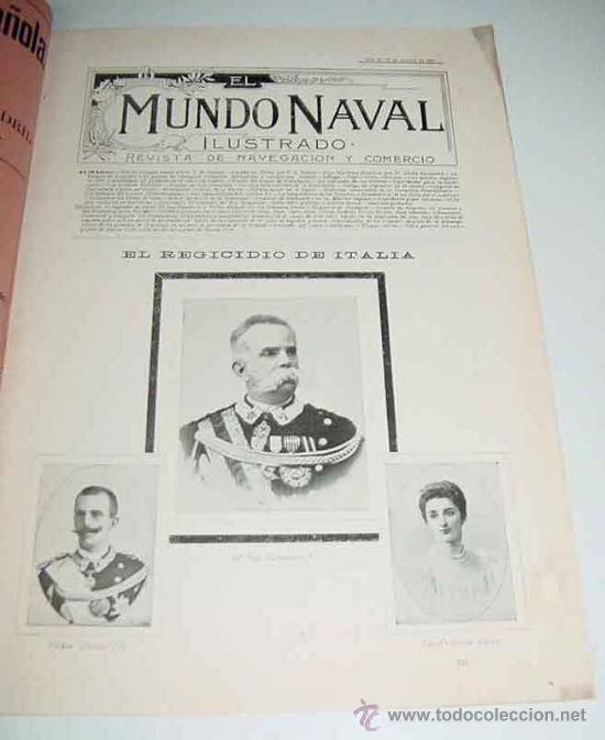 Militaria: REVISTA EL MUNDO NAVAL ILUSTRADO (MADRID, 10 DE AGOSTO 1900) - EJEMPLAR N&uacute;MERO 21 SEGUNDA EPOCA, DE