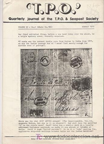 Militaria: L6-15 Historia Postal Revista T.P.O. Matasellos Maritimos