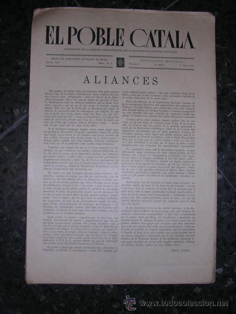 Militaria: EXILIO-REVISTA EL POBLE CATALA,ORGAN DE COMUNITAT CATALANA DE MEXIC-PORTAVEU DE LA COMISSIO ORGANIT